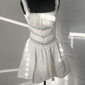 House-of-cb Women's White and Cream Dress